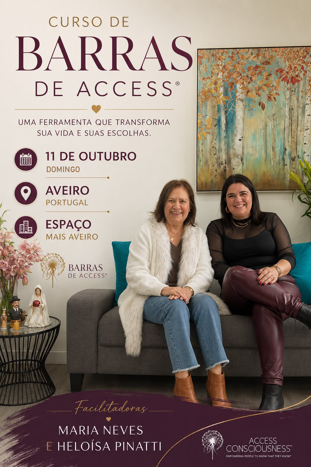 Arte da classe Barras de Access® com Maria Neves e Heloísa Pinatti em Aveiro