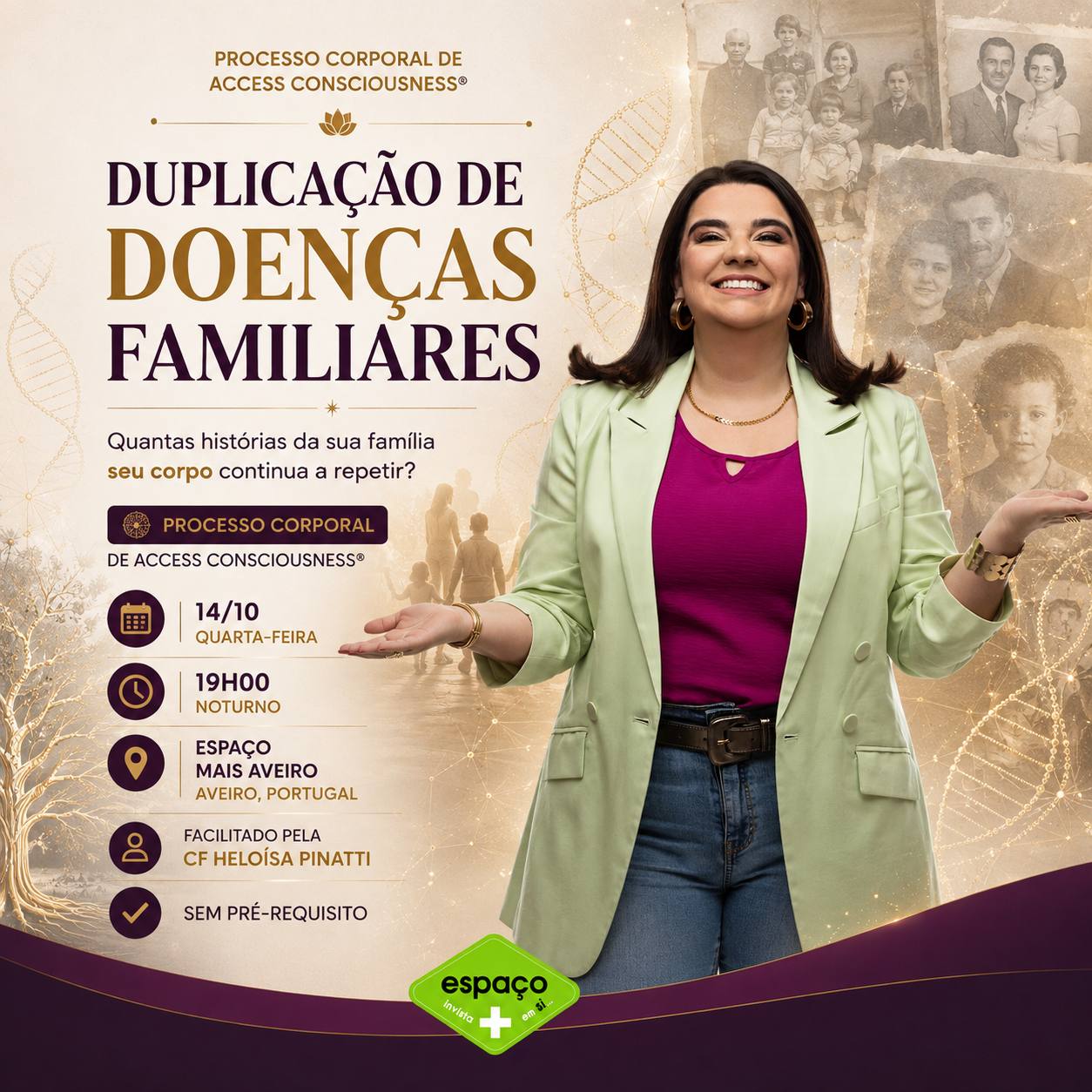 Arte original da classe DUPLICAÇÃO DE DOENÇAS FAMILIARES com Heloísa Pinatti em Aveiro